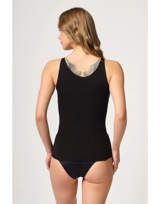 Siyah Mı Emay 2815 Double Cotton Korse Atlet