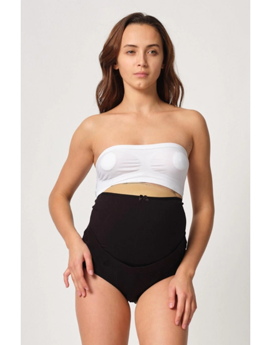 Siyah Mı Emay 2825 Cotton Hamile Karın Destekleyici Slip Korse