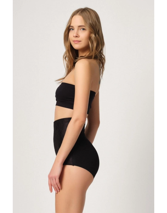 Siyah Mı Emay 2842 Lazer Dantelli Slip Korse