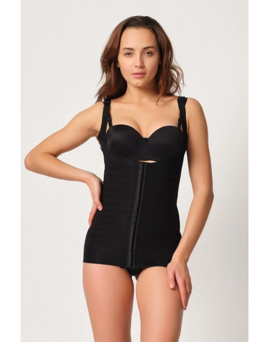 Siyah Mı Emay 2916 Karyoka Destekli Agraflı Atlet Korse