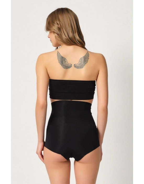 Siyah Mı Emay 2920 Yüksek Bel Karın Desteklı Slip Lazer Korse
