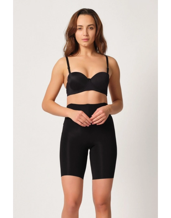 Siyah Mı Emay 2927 Bel Dekolteli Balenli Paçalı Lazer Korse