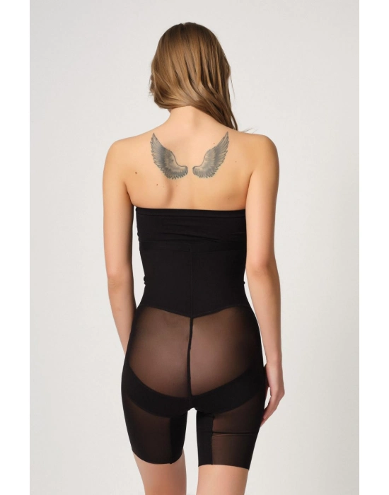 Siyah Mı Emay 2929 Double Tül Paçalı Lazer Korse