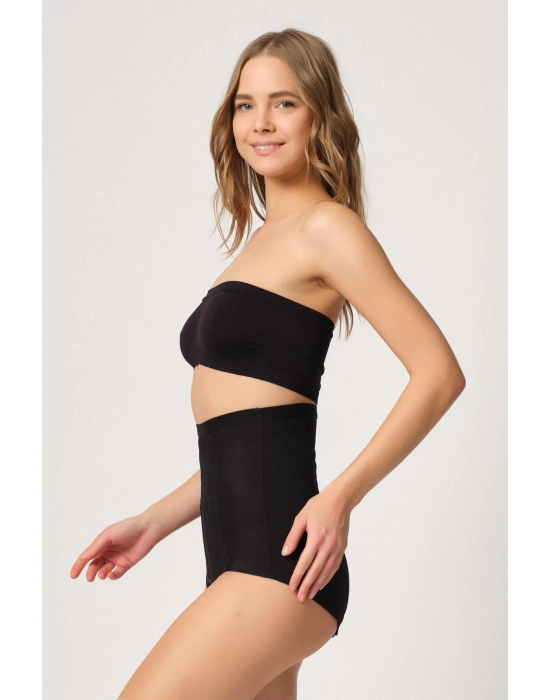 Siyah Mı Emay 2931 Karın Balen Destekli Slip Lazer Korse