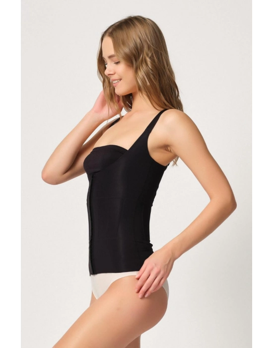 Siyah Mı Emay 2946 Göğüs Altı Balen Destekli Atlet Korse