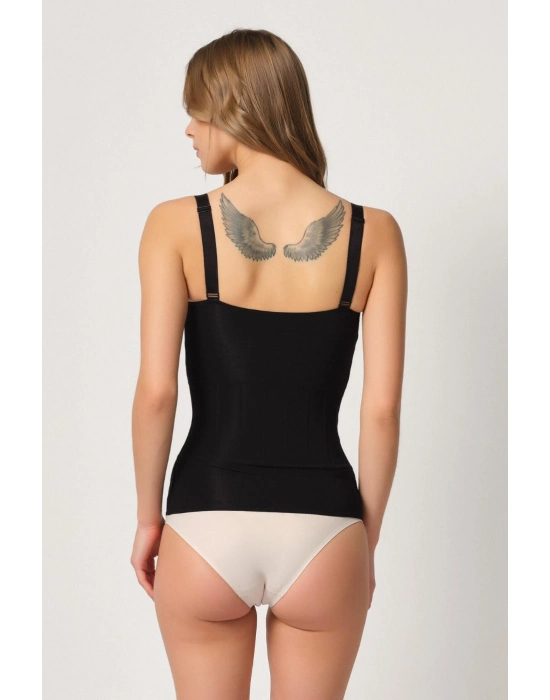 Siyah Mı Emay 2946 Göğüs Altı Balen Destekli Atlet Korse