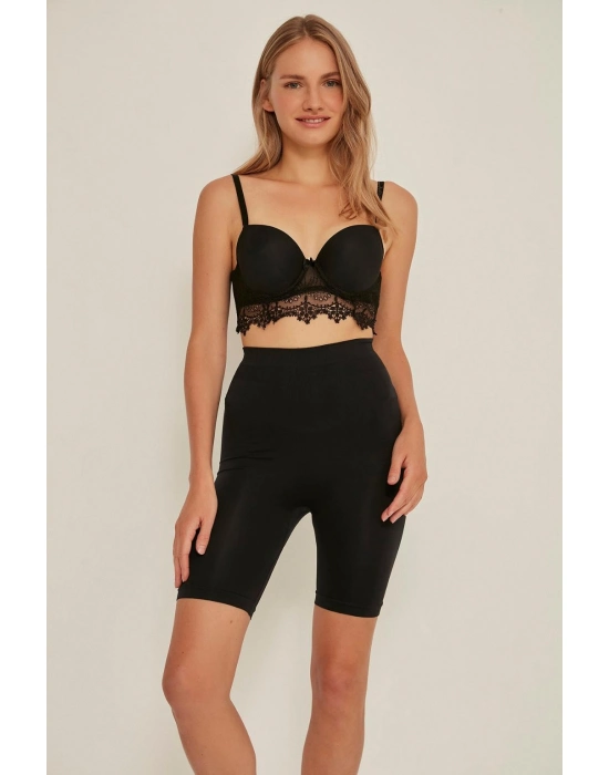 Siyah Mı Emay 3005 Soft Uzun Paçalı Boxer Korse