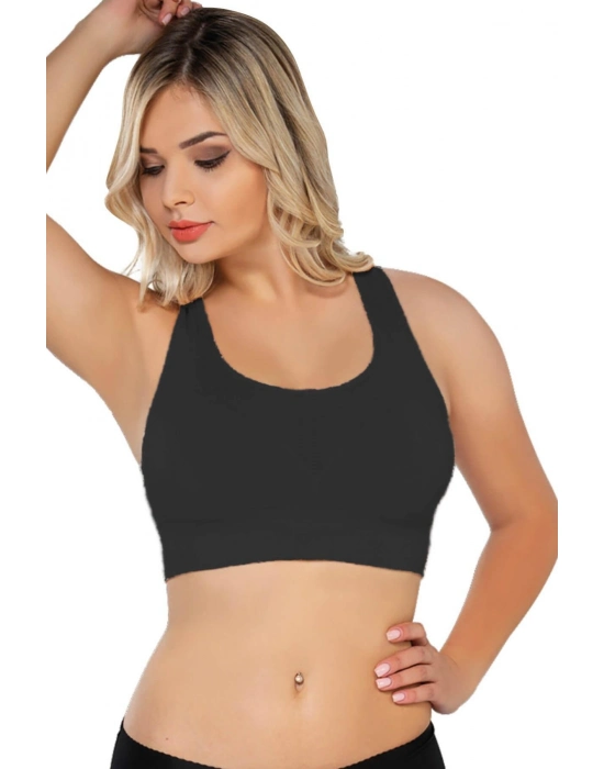 Siyah Mı Emay 4027 Seamless Tül Pedli Toparlayıcı Büstiyer