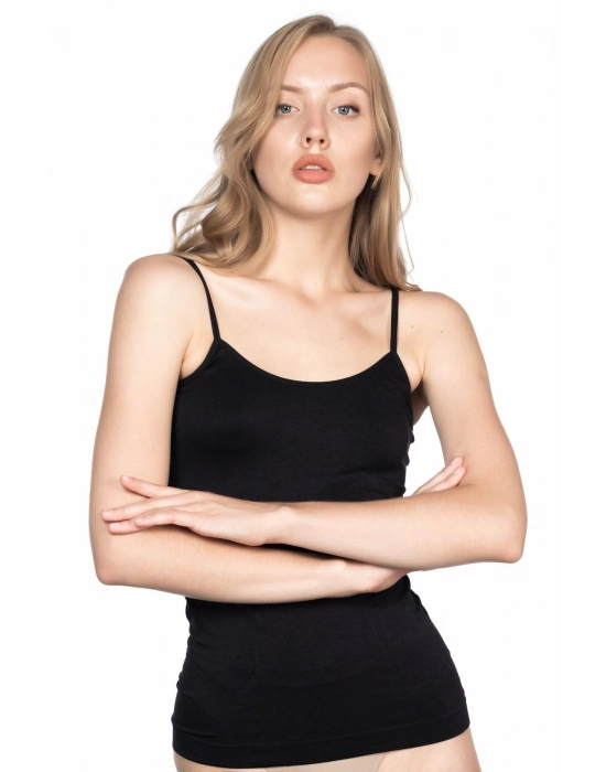 Siyah Mı Emay 5001 Soft İp Askılı Uzun Atlet