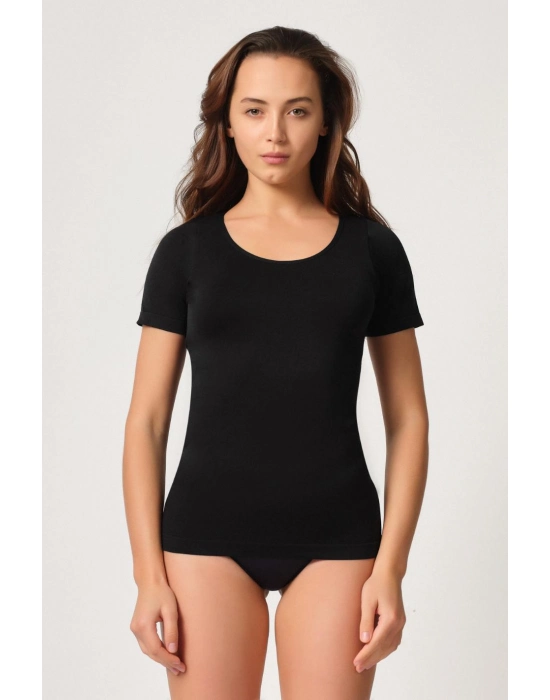 Siyah Mı Emay 5004 Soft Yarım Kollu Atlet