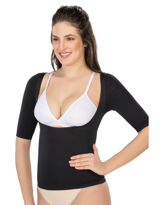 Siyah Mı Emay 5014 Göğsü Açık Yarım Kollu Korse