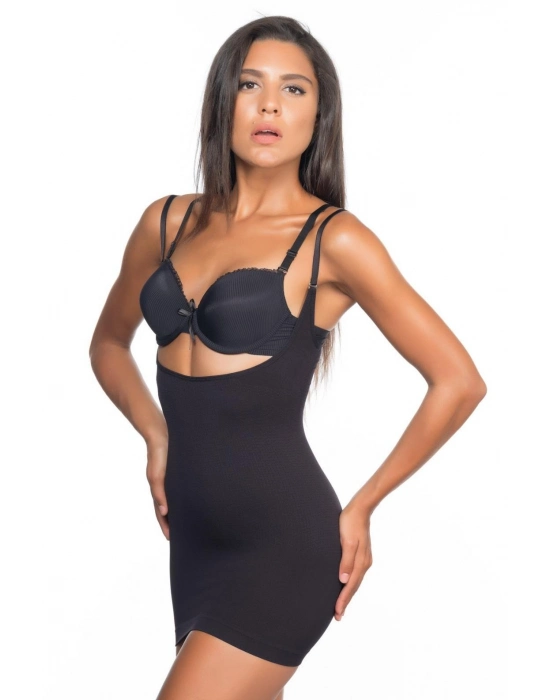 Siyah Mı Emay 5043 Göğsü Açık Masajlı Korse