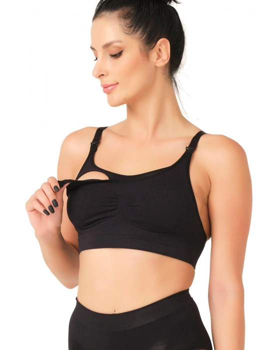 Siyah Mı Emay 5320 Agraflı Emzirme Sütyen