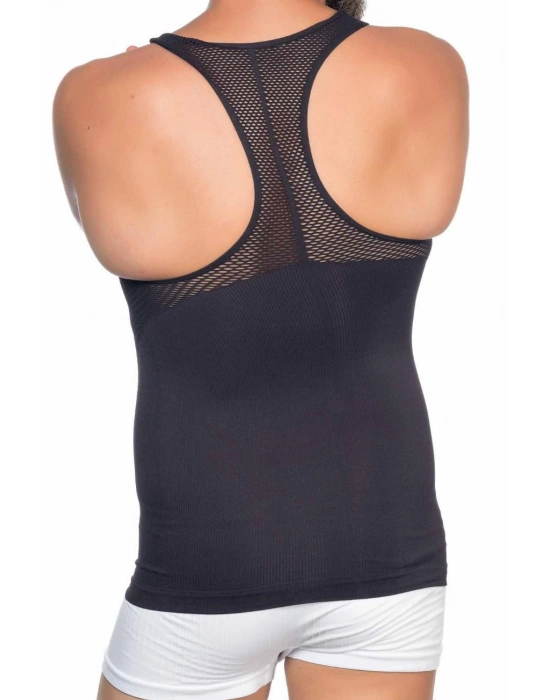 Siyah Mı Emay E1009 Fileli Erkek Korse Atlet