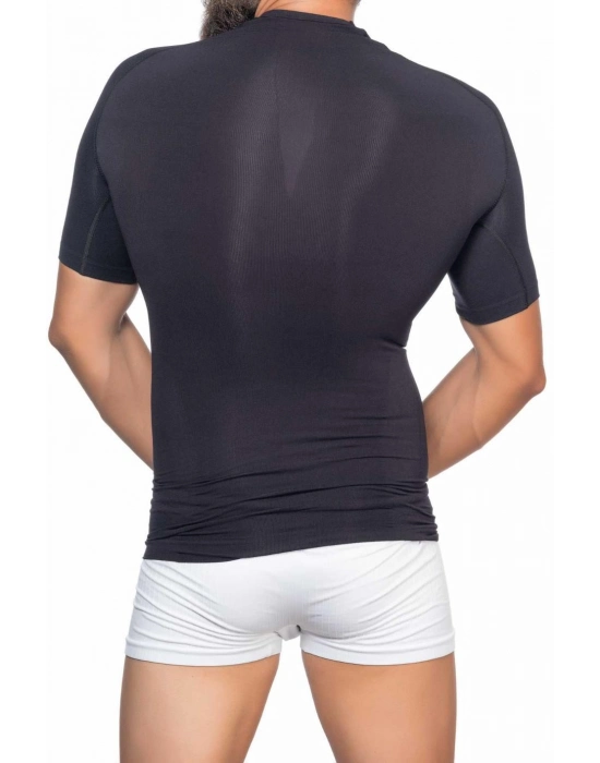 Siyah Mı Emay E1010 Yarım Kol Erkek Korse Atlet