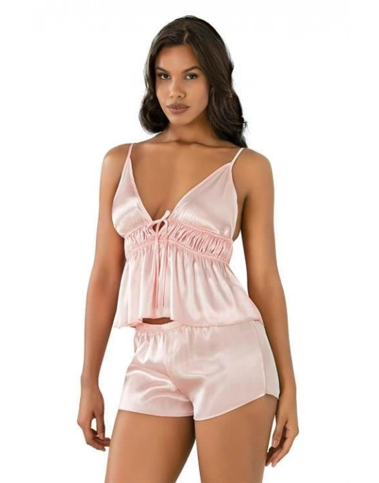 Somon Saten Şort Takımı 9208