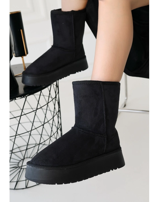 Sophia Siyah Süet Bot - Bamido