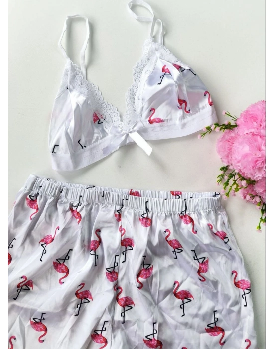 Şortlu Sexy Filamingolu Takım