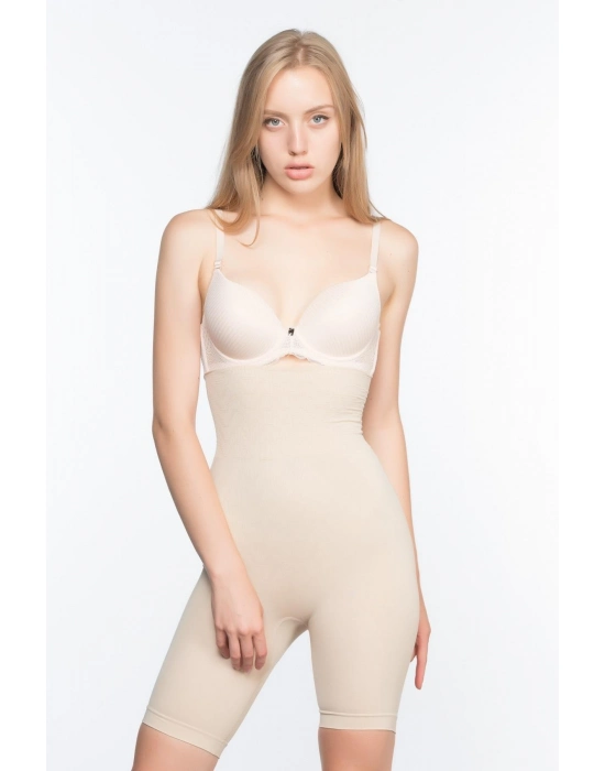 Ten Mı Emay 2074 Yüksek Bel Desenli Double Uzun Paça Korse