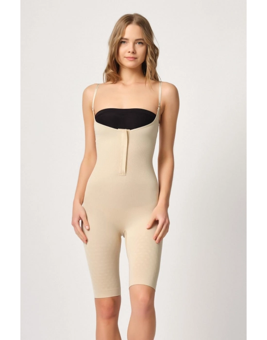 Ten Mı Emay 2093 Ön Agraflı Göğsü Açık Paçalı Boy Korse