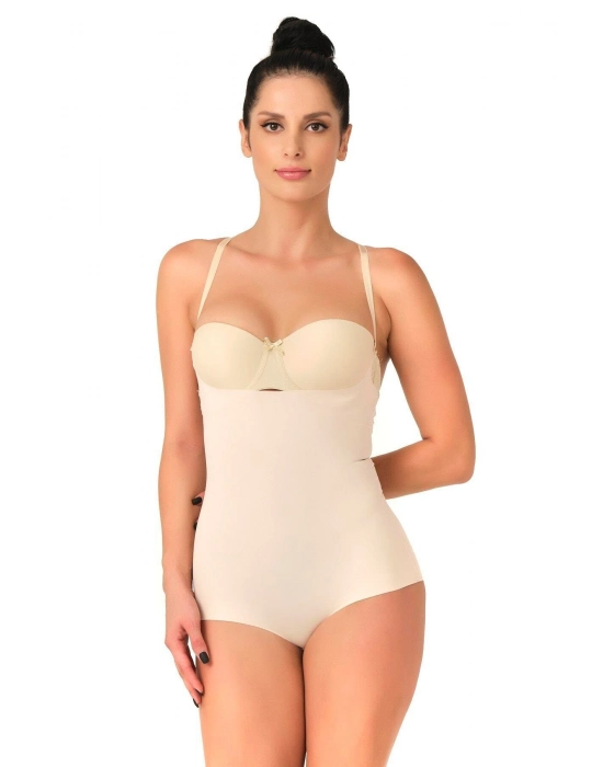 Ten Mı Emay 2723 Lazer Kesim Göğsü Açık Slip Korse