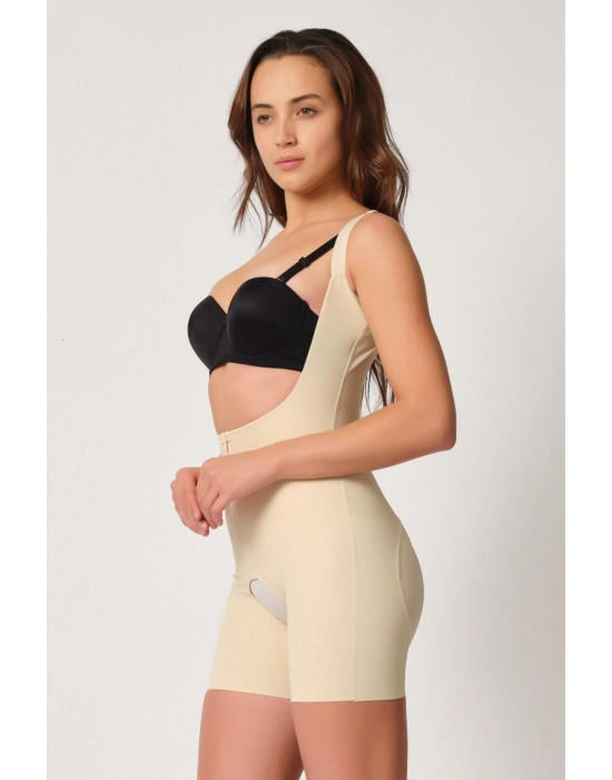 Ten Mı Emay 2834 Göğsü Açık Ferumalı Tül Popo Boy Lazer Korse