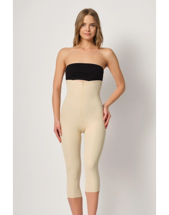 Ten Mı Emay 2868 Fermuarlı Kapri Tayt Lazer Korse