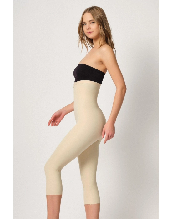 Ten Mı Emay 2868 Fermuarlı Kapri Tayt Lazer Korse