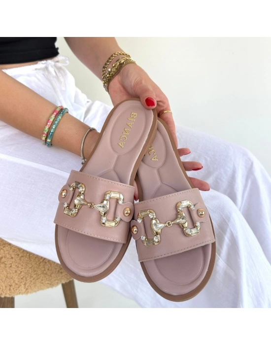 Toha Pudra Cilt Tokalı Terlik - Bamido