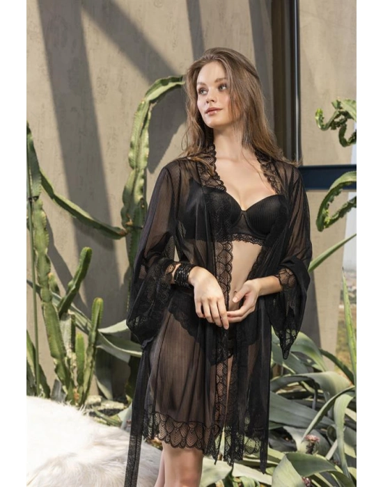 Transparan Mini Boy Sabahlık Siyah (brf11340)