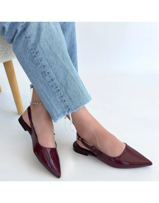 Ummar Bordo Rugan Babet Ayakkabı - Bamido