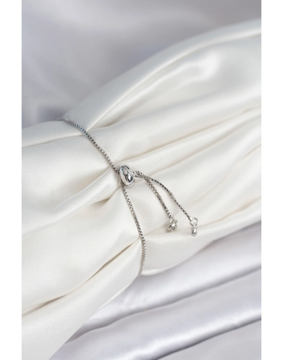 Yıldız Model Asansörlü Gümüş Renk Kadın Bileklik - Bamido