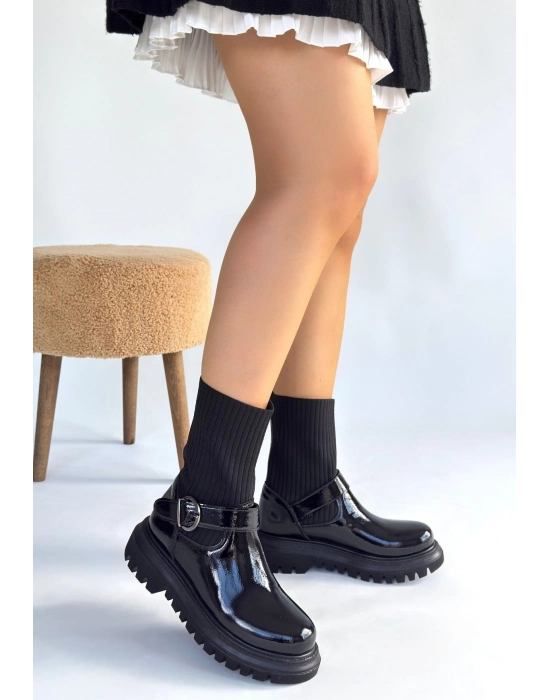 Zerta Siyah Rugan Streçli Bot - Bamido