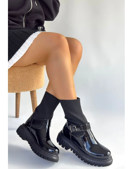 Zerta Siyah Rugan Streçli Bot - Bamido