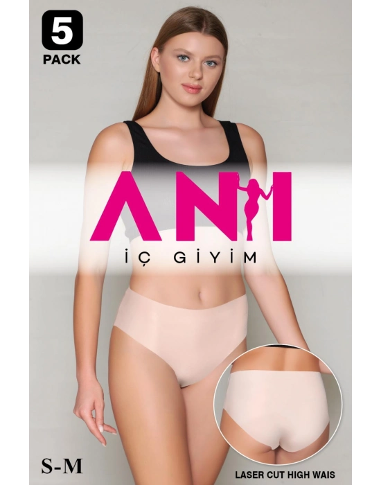 5 Li Slip Yüksek Bel Külot Kadın