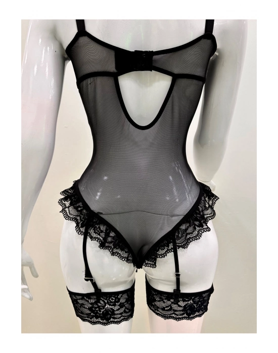 Afrodit Siyah Sexy Jartiyer Takım -1050