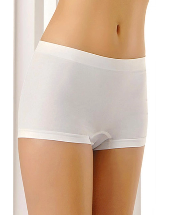 Beyaz Dikişsiz Kadın Boxer Korse Korse - 700