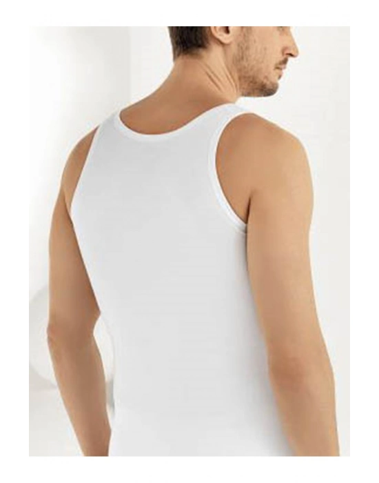 Beyaz Erkek Atlet Pamuklu Penye-sismen01