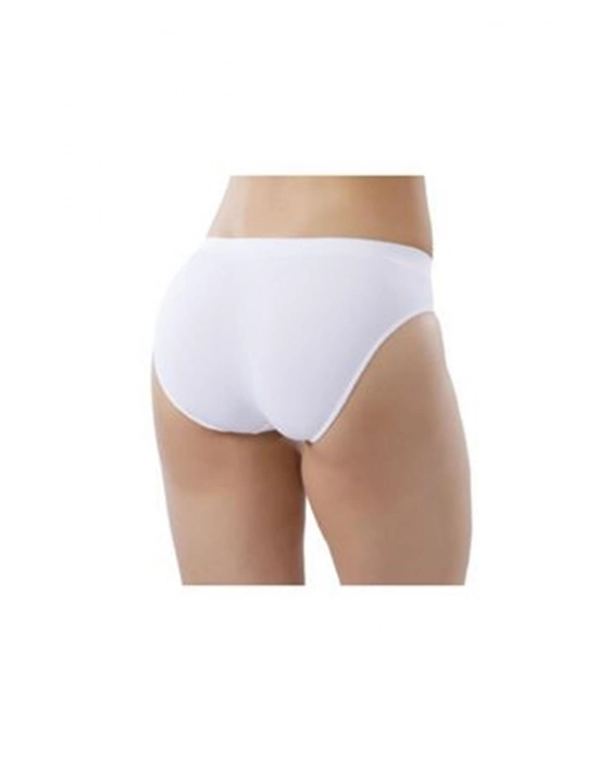 Beyaz Kadın Dikişsiz Külot Korse - 730