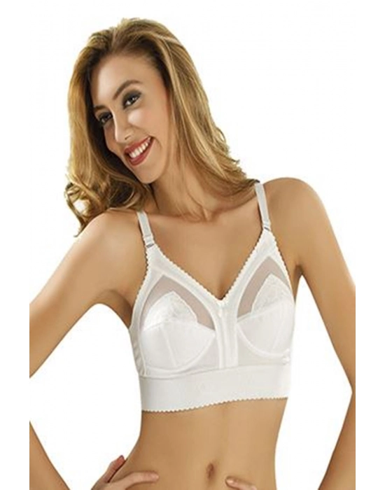 Beyaz Mideli Toparlayıcı Sütyen - 504