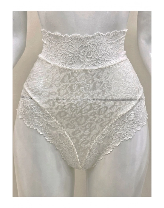 Ekru Dantelli Yüksek Bel Külot Venüs-k1012