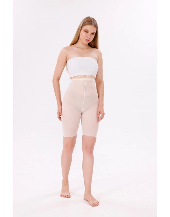 Freshness 0007 Lazer Kesim Tül Yüksek Bel Şort Korse
