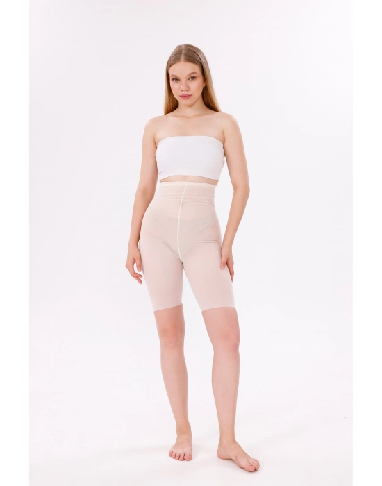 Freshness 0007 Lazer Kesim Tül Yüksek Bel Şort Korse