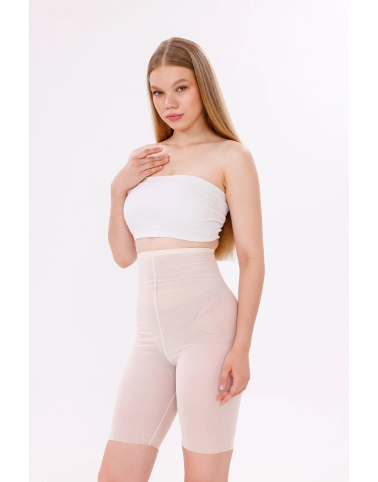 Freshness 0007 Lazer Kesim Tül Yüksek Bel Şort Korse
