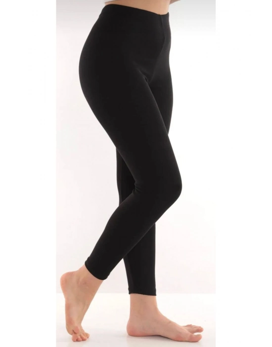 Kadın Siyah Termal Tayt İçi Şardonlu