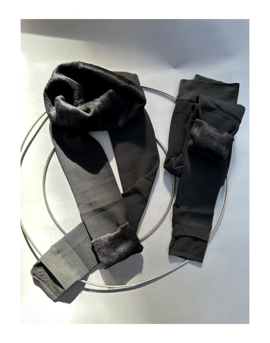 Siyah Peluş Tayt Pt580-1