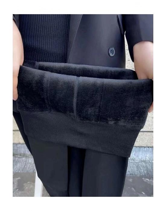 Siyah Peluş Tayt Pt580-1