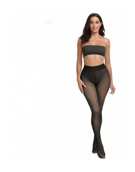 Termal Peluş Siyah Külotlu Çorap Pkc-581