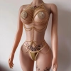Altın Renk Vücut Zinciri Fantazi Takım