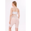 Freshness 0007 Lazer Kesim Tül Yüksek Bel Şort Korse